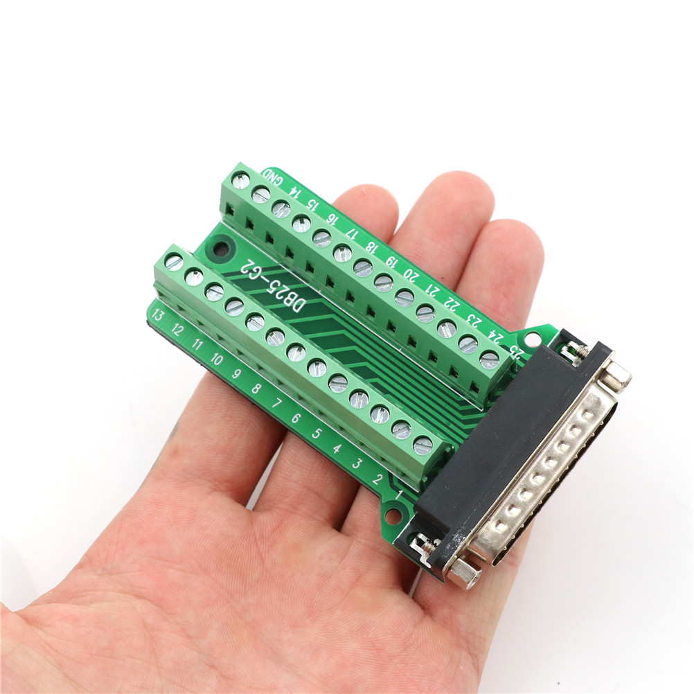 Home Improvement Stores - 1個db25オス25ピンプラグブレークアウトPCBボード2行端子コネクタ家の改修アクセサリー