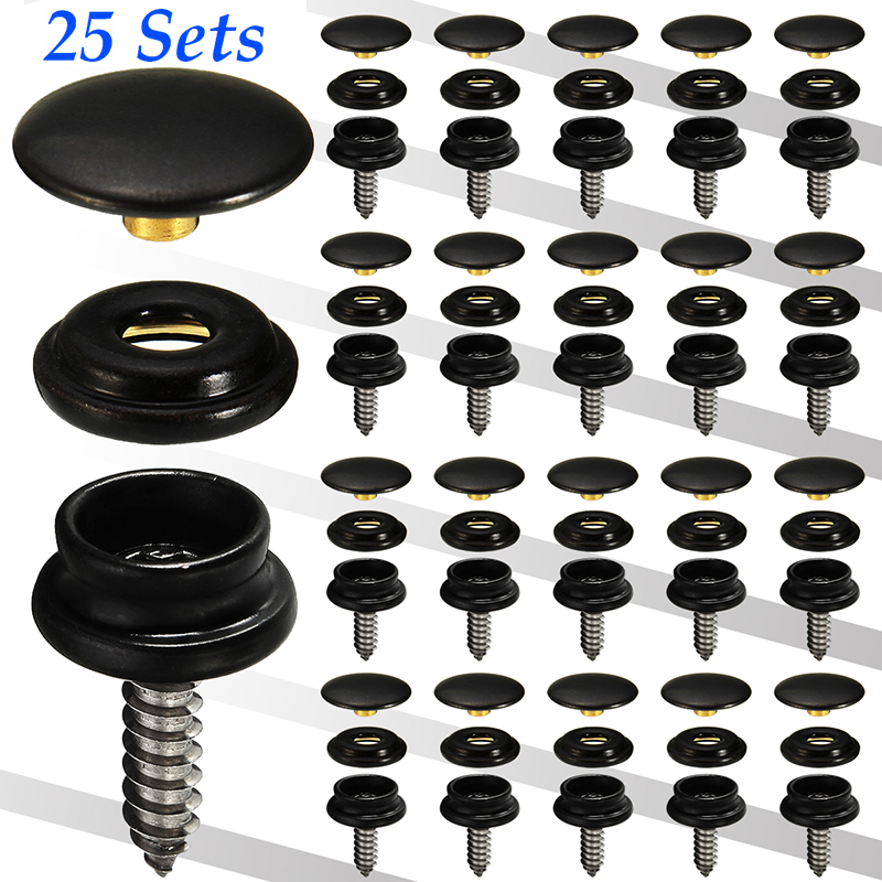 Home Improvement Stores - 75ピース/セットスナップファスナーボタンネジスタッドキット15ミリメートル高品質アクセサリー部品のための適切なボートカバーホームセンター