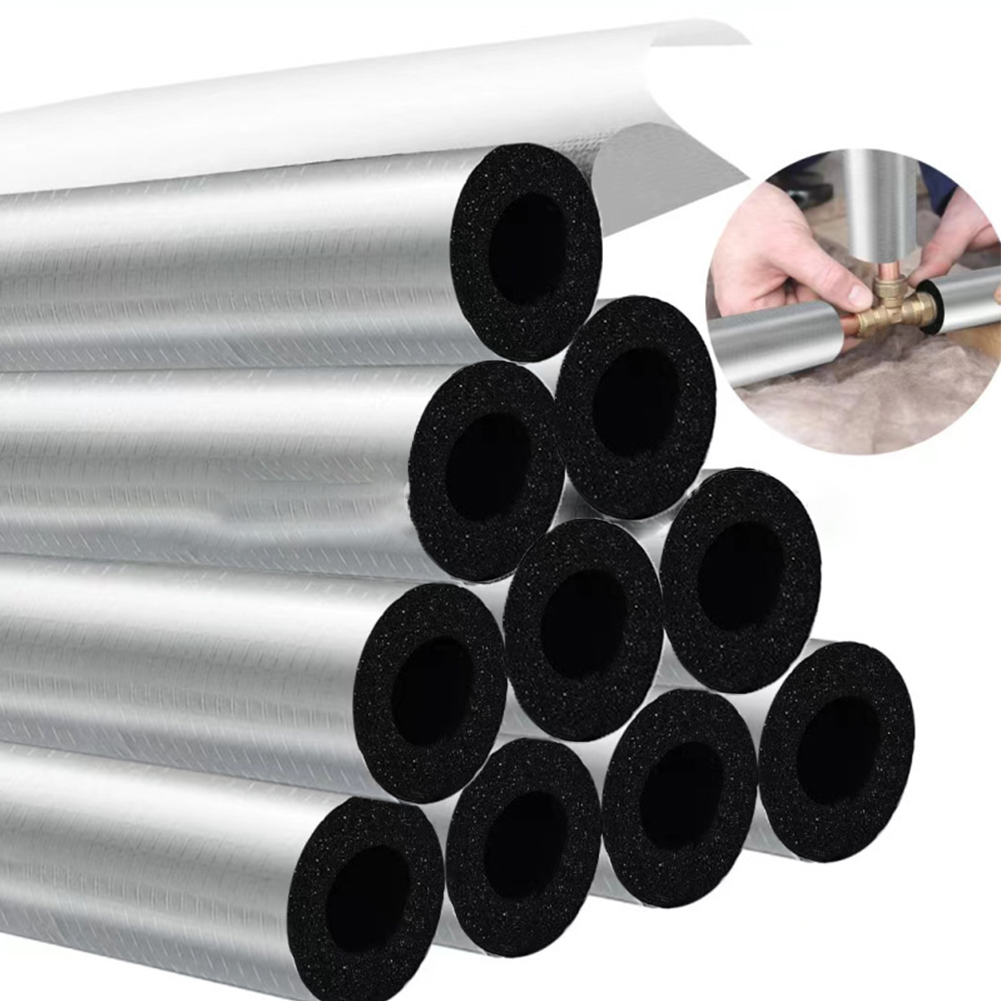 Pipe Insulation Foam - 粘着性断熱フォームチューブ,パイプ断熱材,屋外ラップ,銅パイプ,冬の灌漑スプリンクラー,6個,10個