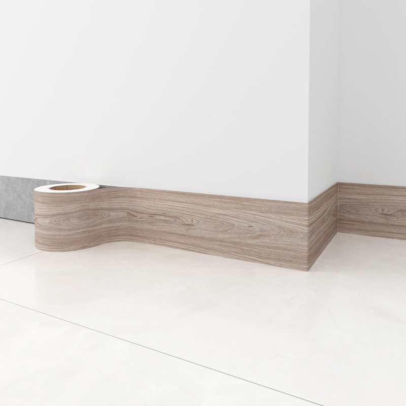 Home Improvement Ideas - 1PC 5 メートル x 10 センチメートル木目調修理ダクトテープ家具改修粘着幅木ウエストライン床ステッカー家の装飾改善