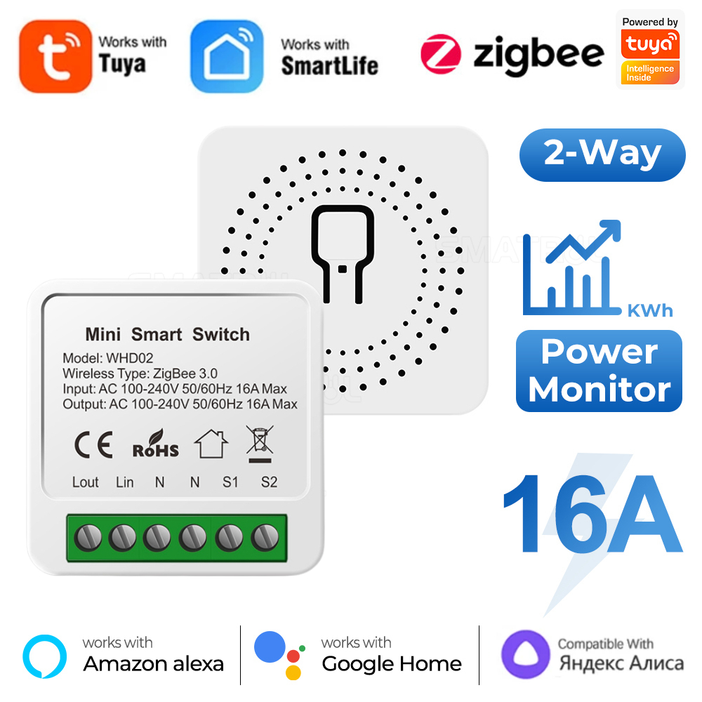 Home Improvement Ideas - Zigbee / WiFi スマートスイッチ パワーモニター付き 16A