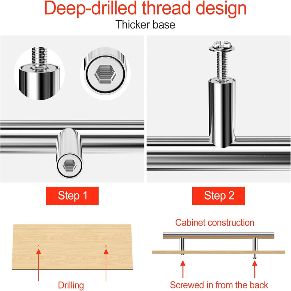 MARUAT モダンなシルバーステンレス鋼キャビネット取手引 - Home Improvement Kitchen Set のレビューと価格