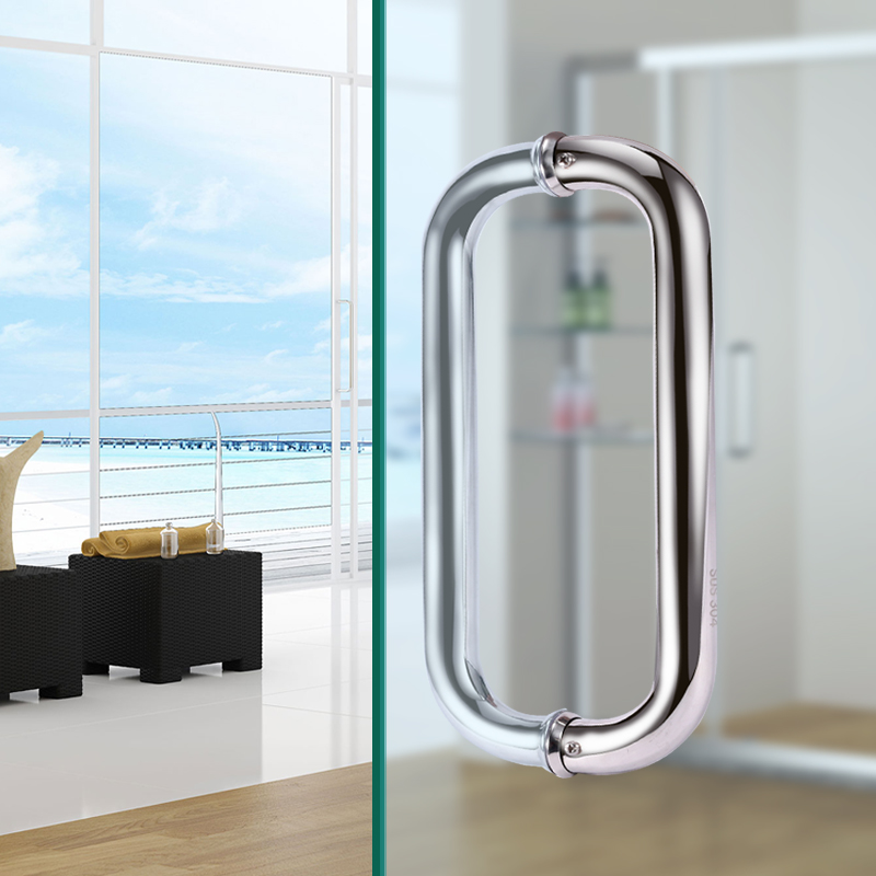 1 ペアステンレス鋼ガラスドアハンドル浴室ドア手すりノブ家の - Home Improvement Ideas のレビューと価格