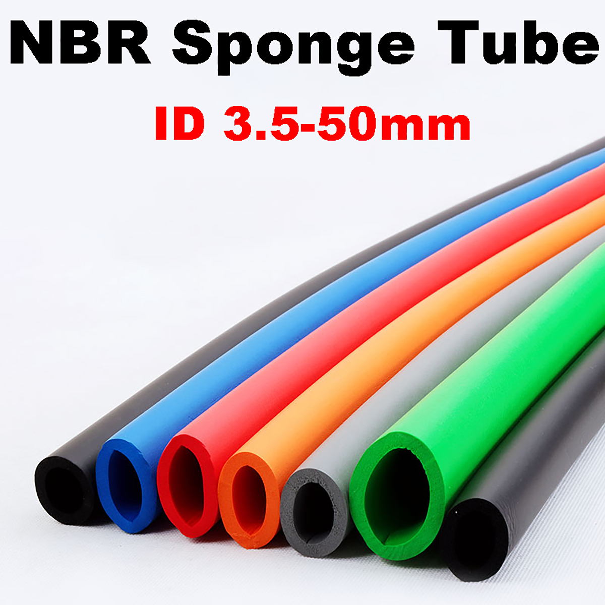1 メートルのカラフルな NBR スポンジチューブ断熱滑らか - Pipe Insulation Foam のレビューと価格