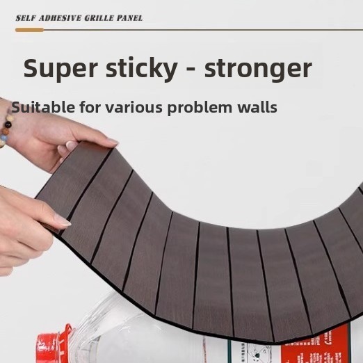3D自己粘着木目調ウォールステッカー溝付きグリッド防水ウォー - Home Improvement Ideas のレビューと価格